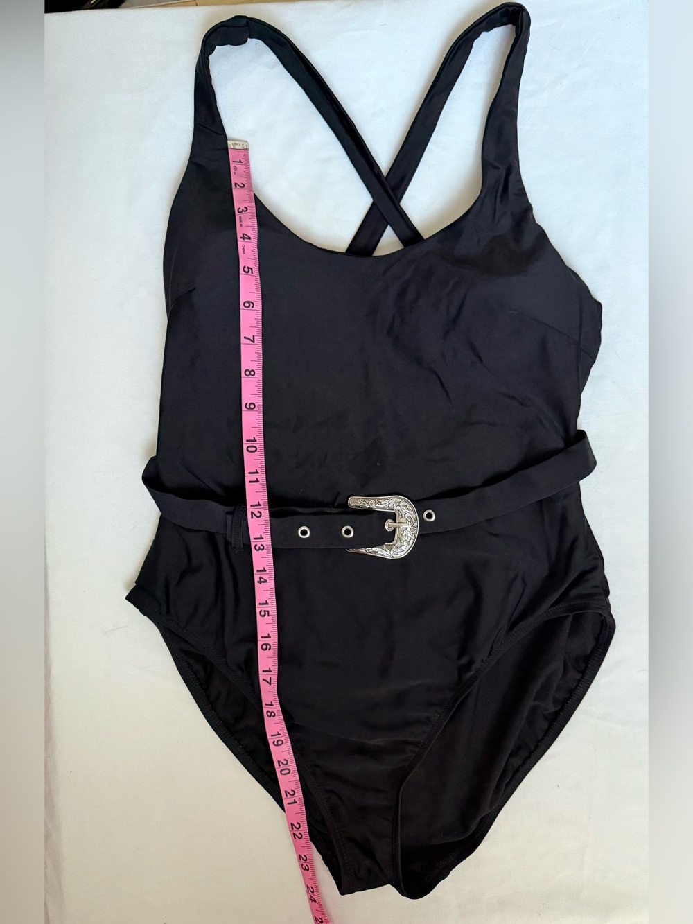 No Boundaries Black Belted One-Piece Swimsuit